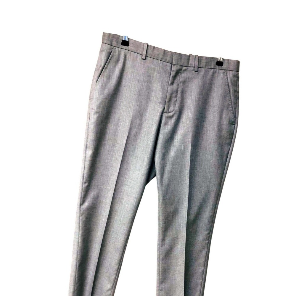 Perry Ellis Gray Dress Pants Mens ‎ 34.25 x 28 Wrinkle Resist Office EZ Care